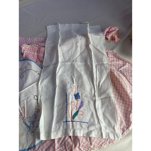 Rosie Pickford Bear 11 Pieces Embroidery Linens Table Toppers Vintage Decor - Picture 9 of 16